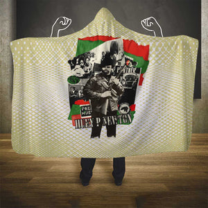 Huey P. Newton Hooded Blanket Black Panther Collage Design Civil Rights Movement Theme Revolutionary Tribute - African Pride