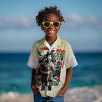 Huey P. Newton Kid Hawaiian Shirt Black Panther Collage Design Civil Rights Movement Theme Revolutionary Tribute TS04