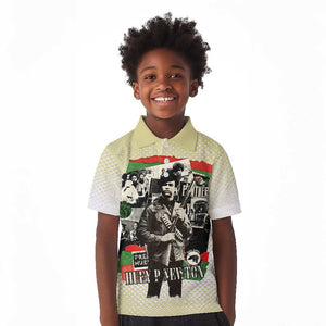Huey P. Newton Kid Polo Shirt Black Panther Collage Design Civil Rights Movement Theme Revolutionary Tribute TS04