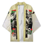 Huey P. Newton Kimono Black Panther Collage Design Civil Rights Movement Theme Revolutionary Tribute - African Pride