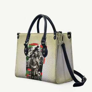 Huey P. Newton Leather Bag Black Panther Collage Design Civil Rights Movement Theme Revolutionary Tribute - African Pride