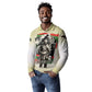 Huey P. Newton Long Sleeve Polo Shirt Black Panther Collage Design Civil Rights Movement Theme Revolutionary Tribute - African Pride