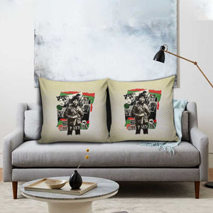 Huey P. Newton Pillow Cover Black Panther Collage Design Civil Rights Movement Theme Revolutionary Tribute - African Pride