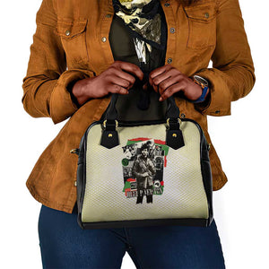 Huey P. Newton Shoulder Handbag Black Panther Collage Design Civil Rights Movement Theme Revolutionary Tribute - African Pride