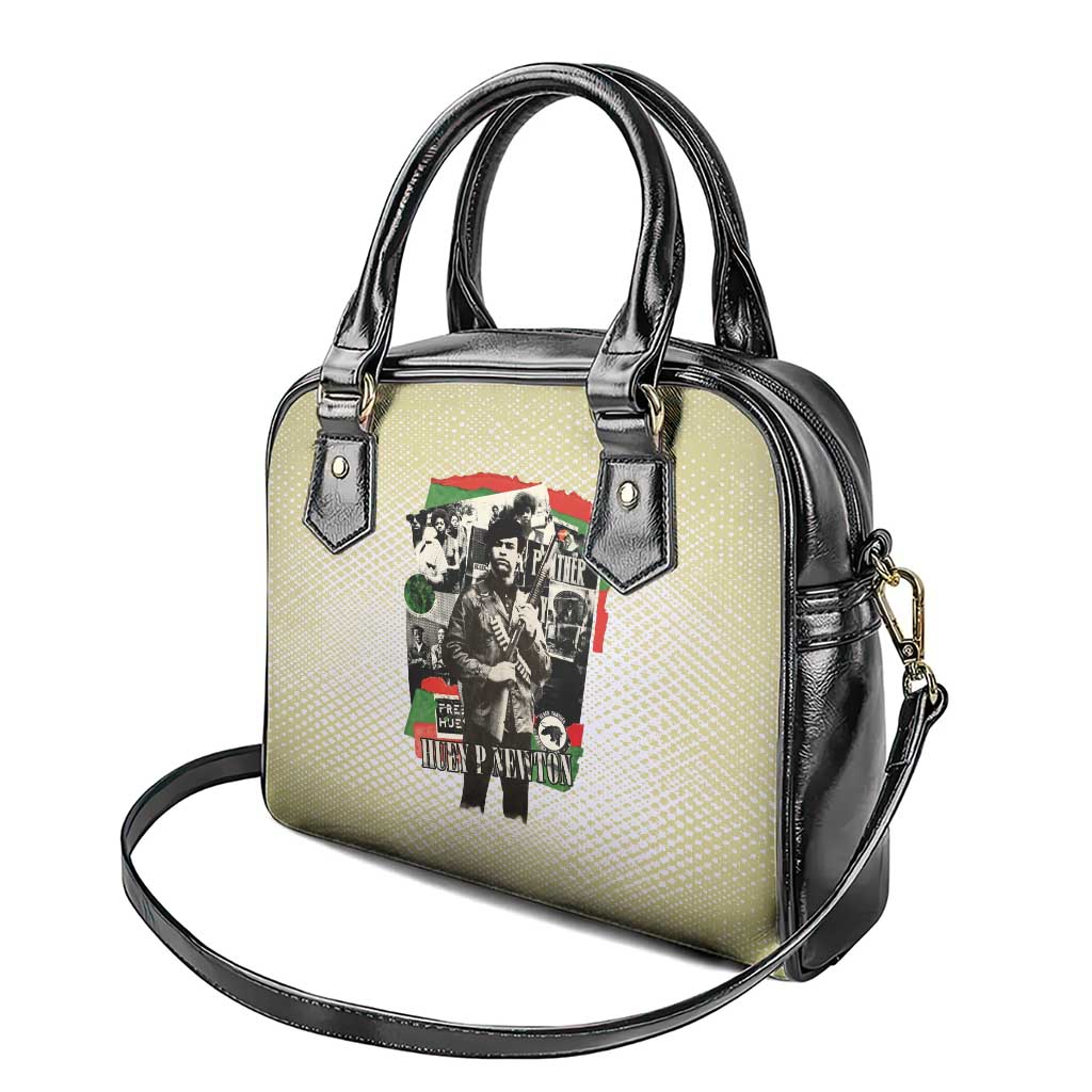 Huey P. Newton Shoulder Handbag Black Panther Collage Design Civil Rights Movement Theme Revolutionary Tribute - African Pride
