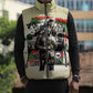 Huey P. Newton Sleeveless Puffer Jacket Black Panther Collage Design Civil Rights Movement Theme Revolutionary Tribute - African Pride