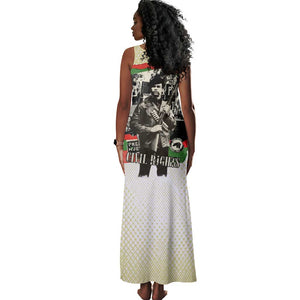 Huey P. Newton Tank Maxi Dress Black Panther Collage Design Civil Rights Movement Theme Revolutionary Tribute - African Pride
