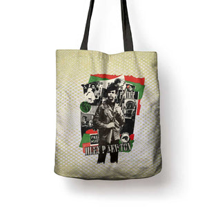 Huey P. Newton Tote Bag Black Panther Collage Design Civil Rights Movement Theme Revolutionary Tribute - African Pride