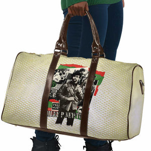 Huey P. Newton Travel Bag Black Panther Collage Design Civil Rights Movement Theme Revolutionary Tribute - African Pride