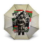 Huey P. Newton Umbrella Black Panther Collage Design Civil Rights Movement Theme Revolutionary Tribute - African Pride