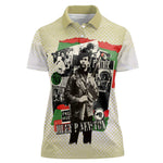 Huey P. Newton Women Polo Shirt Black Panther Collage Design Civil Rights Movement Theme Revolutionary Tribute TS04