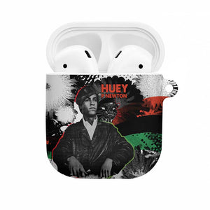 Huey P. Newton AirPods Case Revolutionary Portrait - Panther Graphic Surrender to the Revolution Quote - African Pride