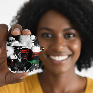 Huey P. Newton AirPods Case Revolutionary Portrait - Panther Graphic Surrender to the Revolution Quote - African Pride
