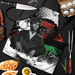 Huey P. Newton Apron Revolutionary Portrait - Panther Graphic Surrender to the Revolution Quote - African Pride