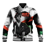 Huey P. Newton Baseball Jacket Revolutionary Portrait - Panther Graphic Surrender to the Revolution Quote - African Pride