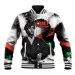 Huey P. Newton Baseball Jacket Revolutionary Portrait - Panther Graphic Surrender to the Revolution Quote - African Pride