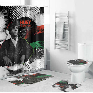 Huey P. Newton Bathroom Set Revolutionary Portrait - Panther Graphic Surrender to the Revolution Quote - African Pride