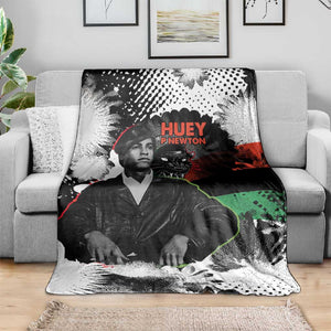 Huey P. Newton Blanket Revolutionary Portrait - Panther Graphic Surrender to the Revolution Quote - African Pride