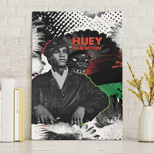 Huey P. Newton Canvas Wall Art Revolutionary Portrait - Panther Graphic Surrender to the Revolution Quote - African Pride