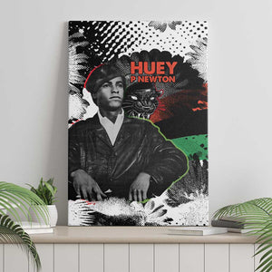 Huey P. Newton Canvas Wall Art Revolutionary Portrait - Panther Graphic Surrender to the Revolution Quote - African Pride