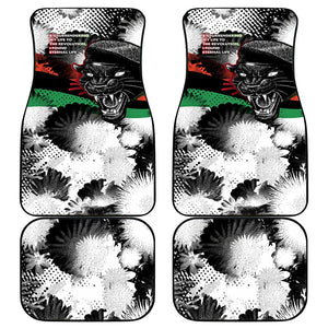 Huey P. Newton Car Mats Revolutionary Portrait - Panther Graphic Surrender to the Revolution Quote - African Pride