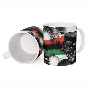 Huey P. Newton Ceramic Mug Revolutionary Portrait - Panther Graphic Surrender to the Revolution Quote - African Pride