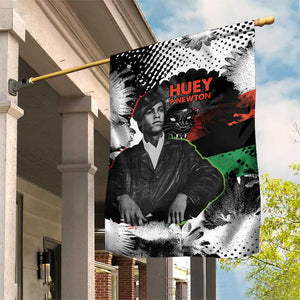 Huey P. Newton Garden Flag Revolutionary Portrait - Panther Graphic Surrender to the Revolution Quote - African Pride