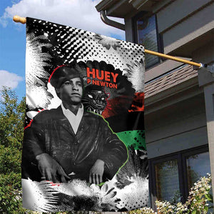 Huey P. Newton Garden Flag Revolutionary Portrait - Panther Graphic Surrender to the Revolution Quote - African Pride