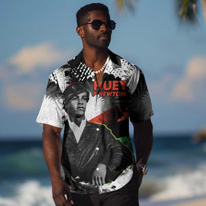 Huey P. Newton Hawaiian Shirt Revolutionary Portrait - Panther Graphic Surrender to the Revolution Quote TS04