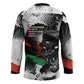 Huey P. Newton Hockey Jersey Revolutionary Portrait - Panther Graphic Surrender to the Revolution Quote - African Pride