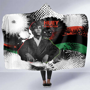 Huey P. Newton Hooded Blanket Revolutionary Portrait - Panther Graphic Surrender to the Revolution Quote - African Pride