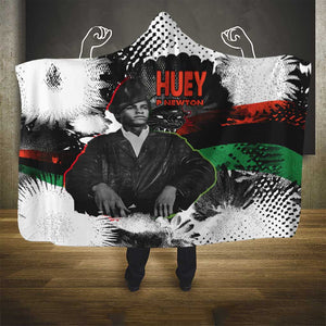 Huey P. Newton Hooded Blanket Revolutionary Portrait - Panther Graphic Surrender to the Revolution Quote - African Pride