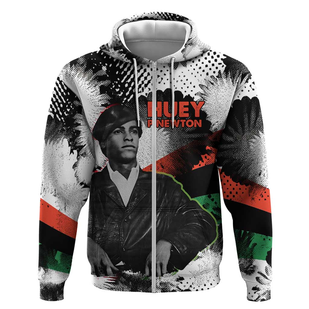 Huey P. Newton Hoodie Revolutionary Portrait - Panther Graphic Surrender to the Revolution Quote - African Pride