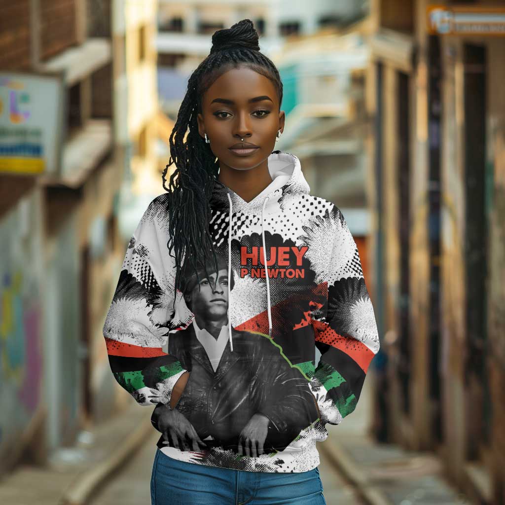 Huey P. Newton Hoodie Revolutionary Portrait - Panther Graphic Surrender to the Revolution Quote - African Pride