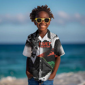 Huey P. Newton Kid Hawaiian Shirt Revolutionary Portrait - Panther Graphic Surrender to the Revolution Quote TS04