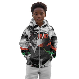 Huey P. Newton Kid Hoodie Revolutionary Portrait - Panther Graphic Surrender to the Revolution Quote - African Pride