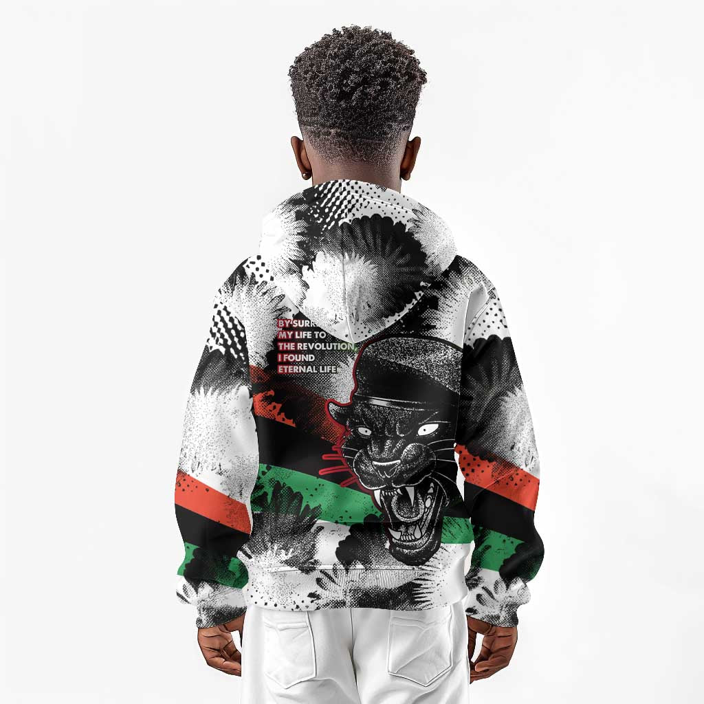 Huey P. Newton Kid Hoodie Revolutionary Portrait - Panther Graphic Surrender to the Revolution Quote - African Pride
