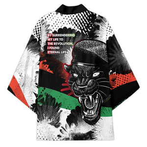 Huey P. Newton Kimono Revolutionary Portrait - Panther Graphic Surrender to the Revolution Quote - African Pride