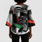 Huey P. Newton Kimono Sleeve Blouse Revolutionary Portrait - Panther Graphic Surrender to the Revolution Quote - African Pride