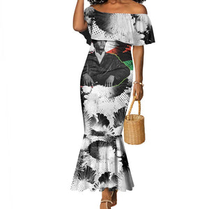 Huey P. Newton Mermaid Dress Revolutionary Portrait - Panther Graphic Surrender to the Revolution Quote TS04