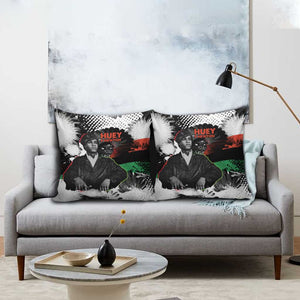 Huey P. Newton Pillow Cover Revolutionary Portrait - Panther Graphic Surrender to the Revolution Quote - African Pride