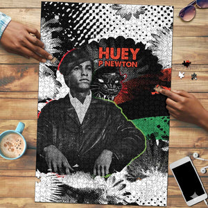 Huey P. Newton Puzzle Revolutionary Portrait - Panther Graphic Surrender to the Revolution Quote - African Pride