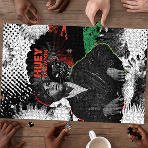 Huey P. Newton Puzzle Revolutionary Portrait - Panther Graphic Surrender to the Revolution Quote - African Pride