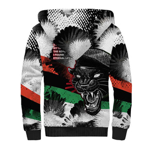 Huey P. Newton Sherpa Hoodie Revolutionary Portrait - Panther Graphic Surrender to the Revolution Quote - African Pride