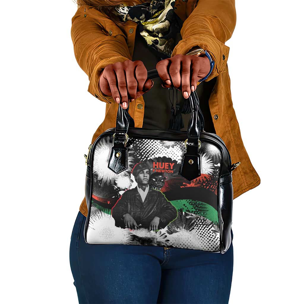 Huey P. Newton Shoulder Handbag Revolutionary Portrait - Panther Graphic Surrender to the Revolution Quote - African Pride