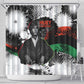 Huey P. Newton Shower Curtain Revolutionary Portrait - Panther Graphic Surrender to the Revolution Quote - African Pride