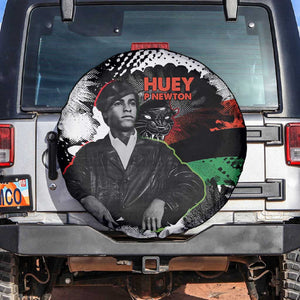 Huey P. Newton Spare Tire Cover Revolutionary Portrait - Panther Graphic Surrender to the Revolution Quote - African Pride