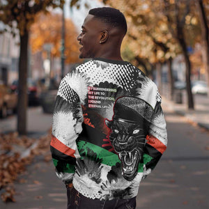 Huey P. Newton Sweatshirt Revolutionary Portrait - Panther Graphic Surrender to the Revolution Quote - African Pride