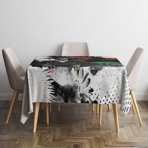 Huey P. Newton Tablecloth Revolutionary Portrait - Panther Graphic Surrender to the Revolution Quote - African Pride