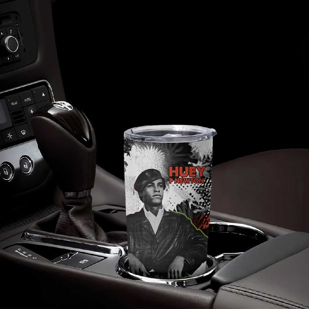 Huey P. Newton Tumbler Cup Revolutionary Portrait - Panther Graphic Surrender to the Revolution Quote - African Pride